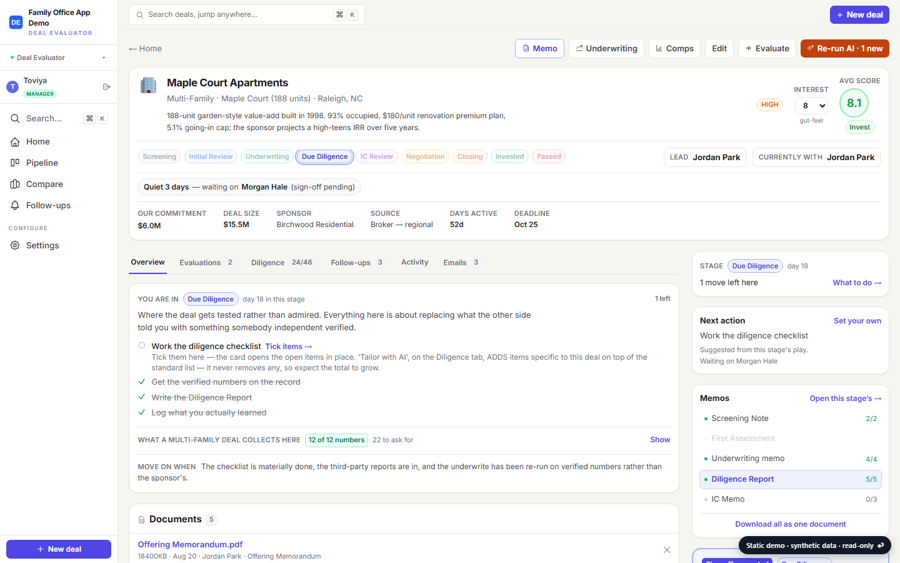A deal page