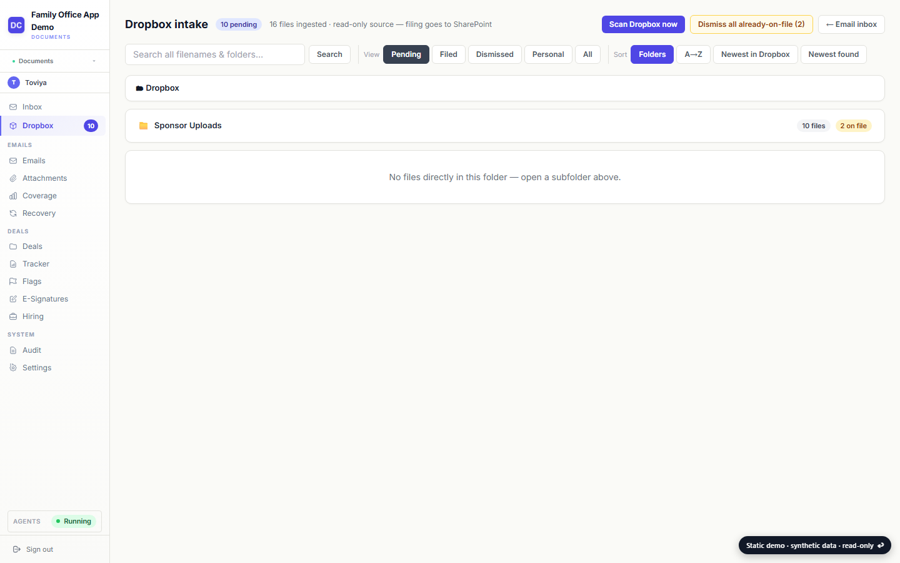 Dropbox queue