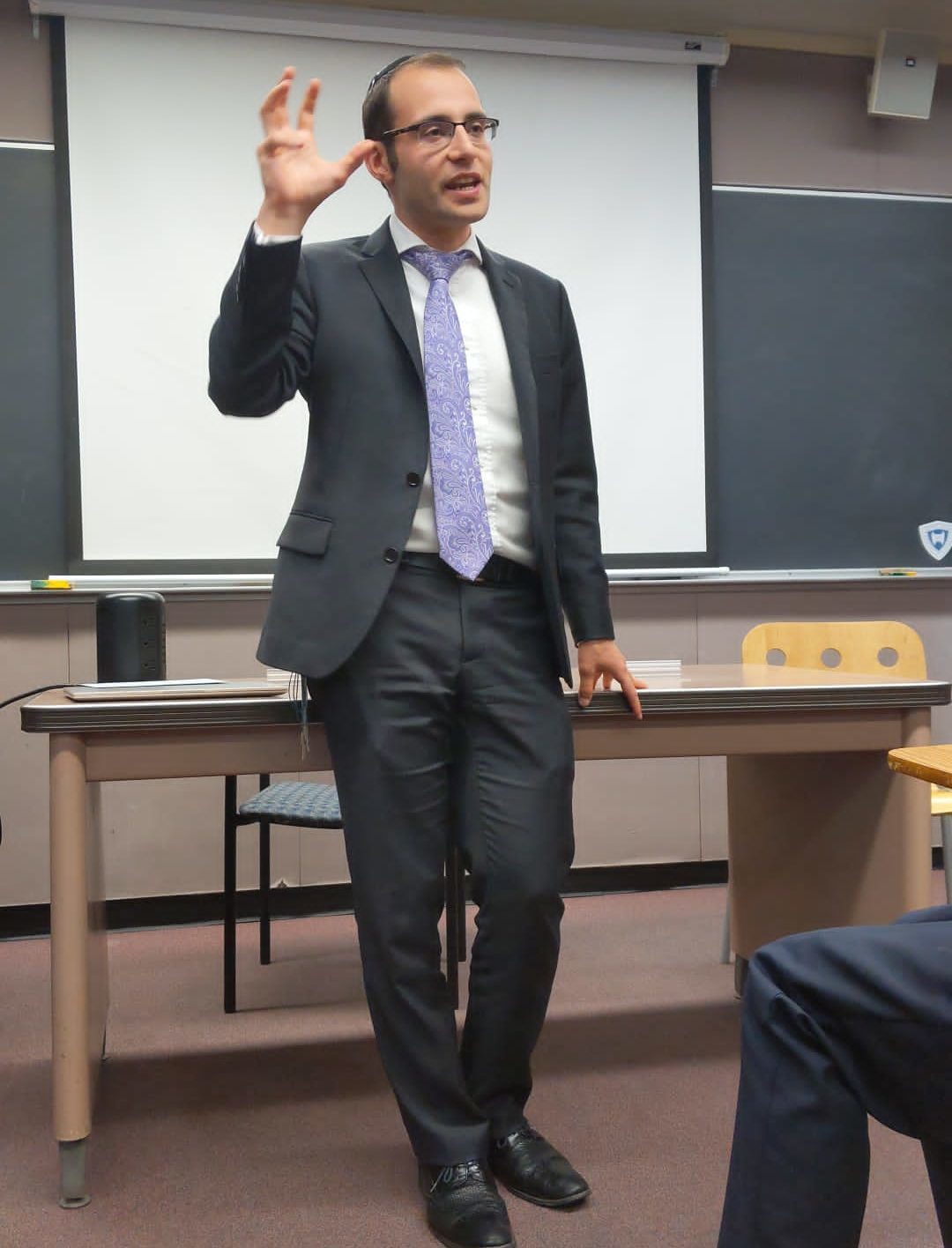 Delivering lecture at Yeshiva University (2022)